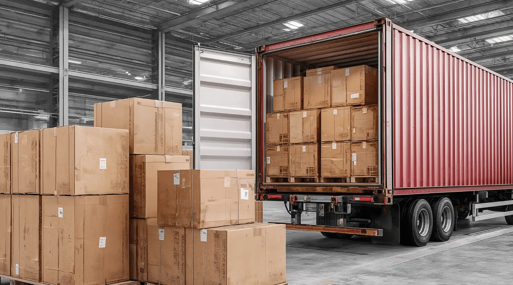 Freight being loaded for forwarding